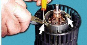 Как разобрать электродвигатель вентилятора печки ВАЗ 2110, 2111, 2112